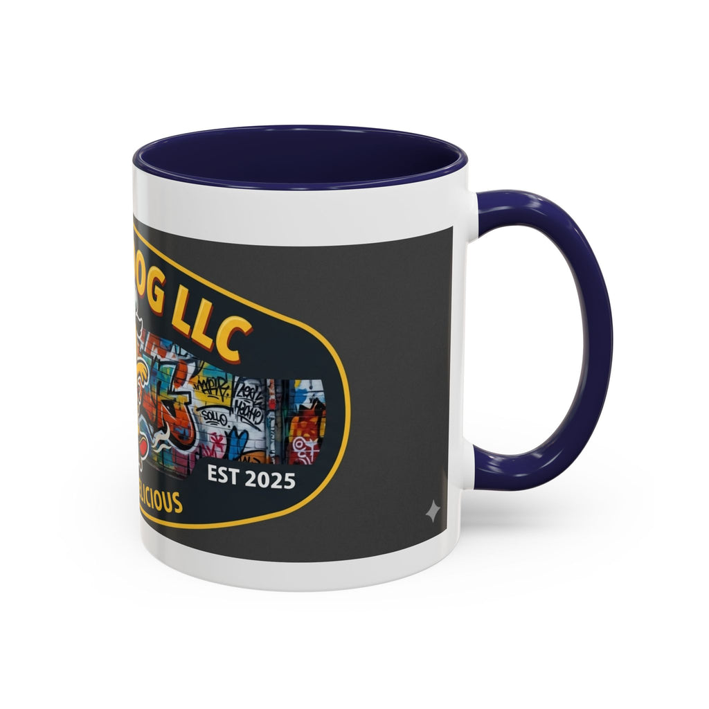 Rolling Dog Coffee Mug — 'Dog Gone Delicious' Skateboard Hot Dog Design