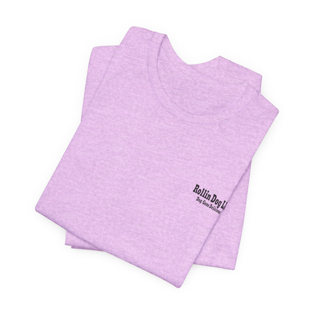 Rollin Dog Graphic Tee Graffiti 1 — Retro Hot Dog Street Art T-Shirt