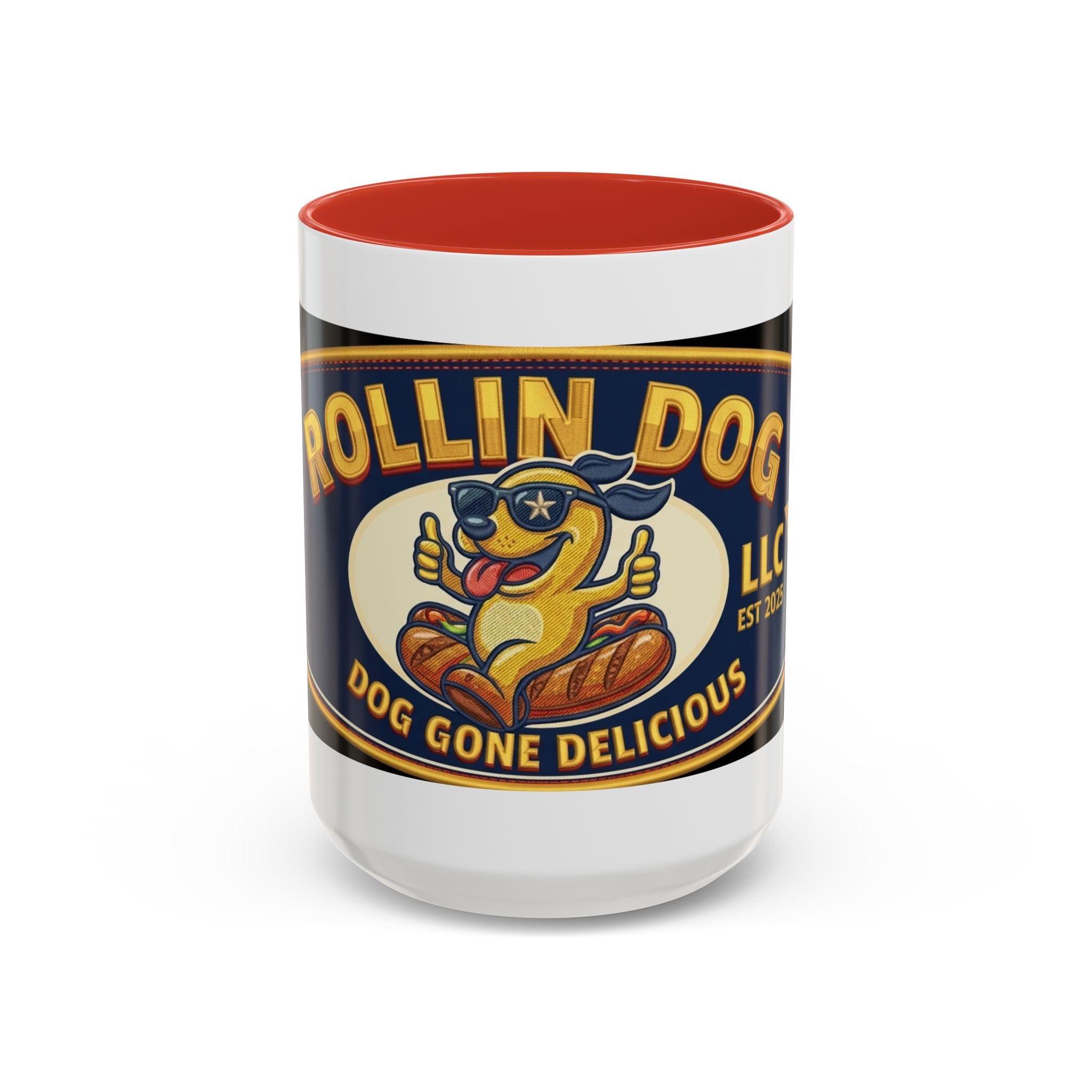 Texas Rollin Dog Coffee Mug - 'Dog Gone Delicious' Novelty Accent Mug (11/15oz)