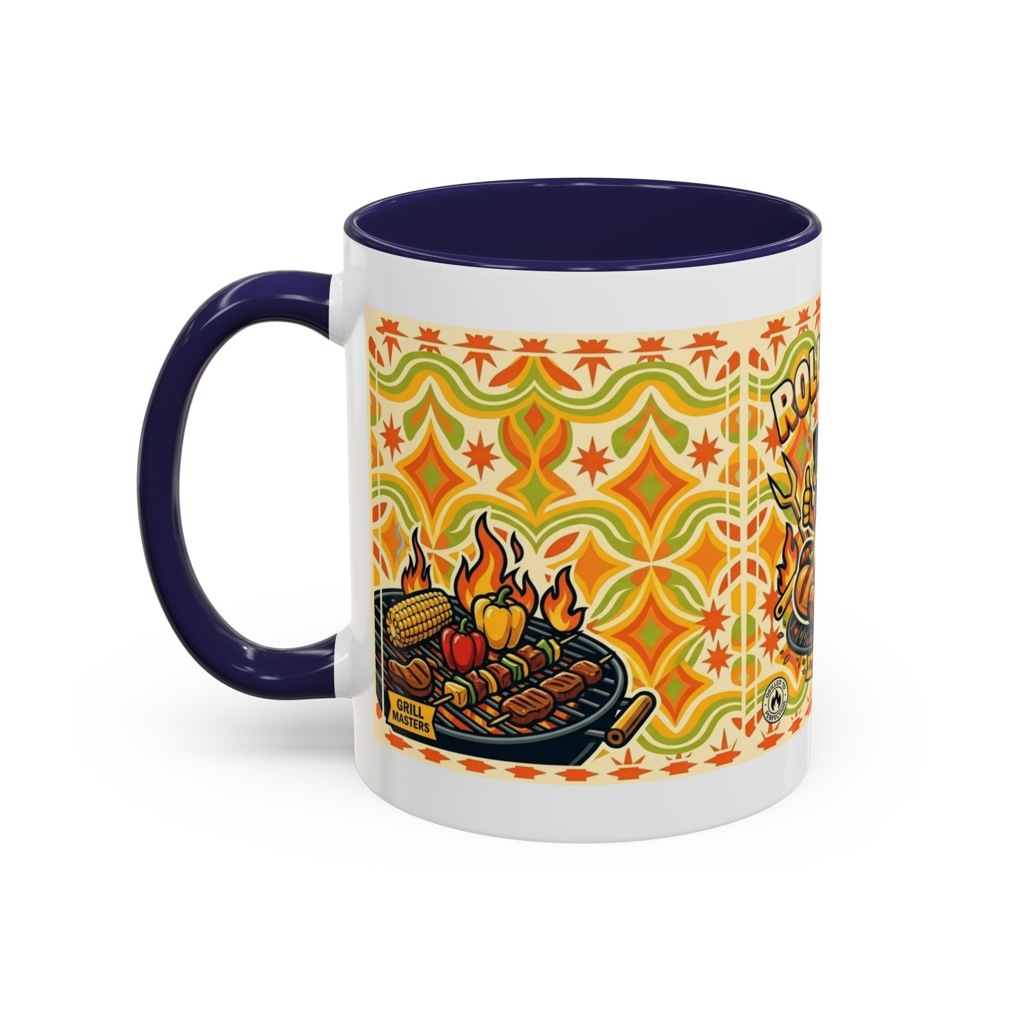 Retron Hot Dog Food Truck Accent Coffee Mug — "Rollin Dog" Retro Summer BBQ Mug (11/15oz)