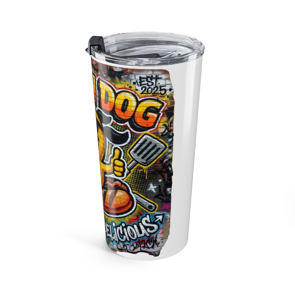 20oz Rolling Dog Tumbler – Funny Sunglasses Hot Dog Design, Insulated Travel Cup