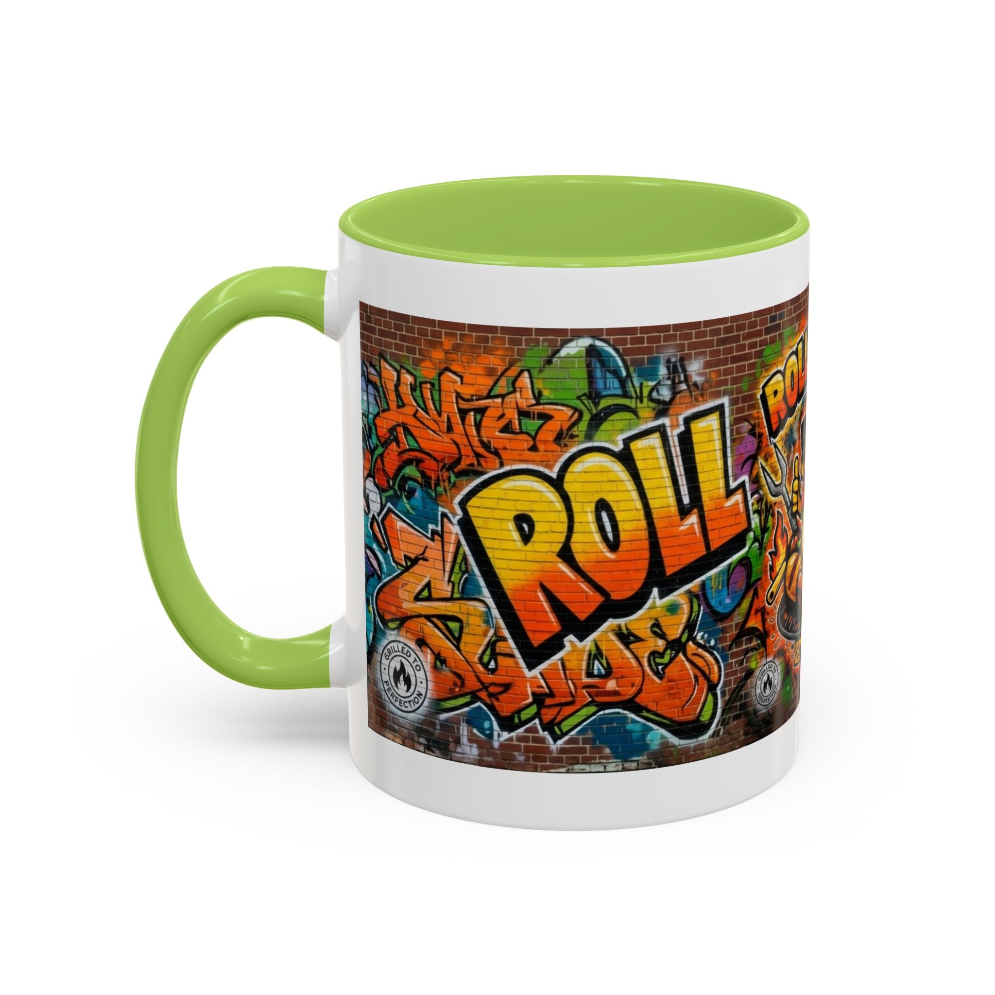 Rollin' Dog Graffiti Coffee Mug — Fun Hot Dog Street Art Accent Mug (11/15oz)