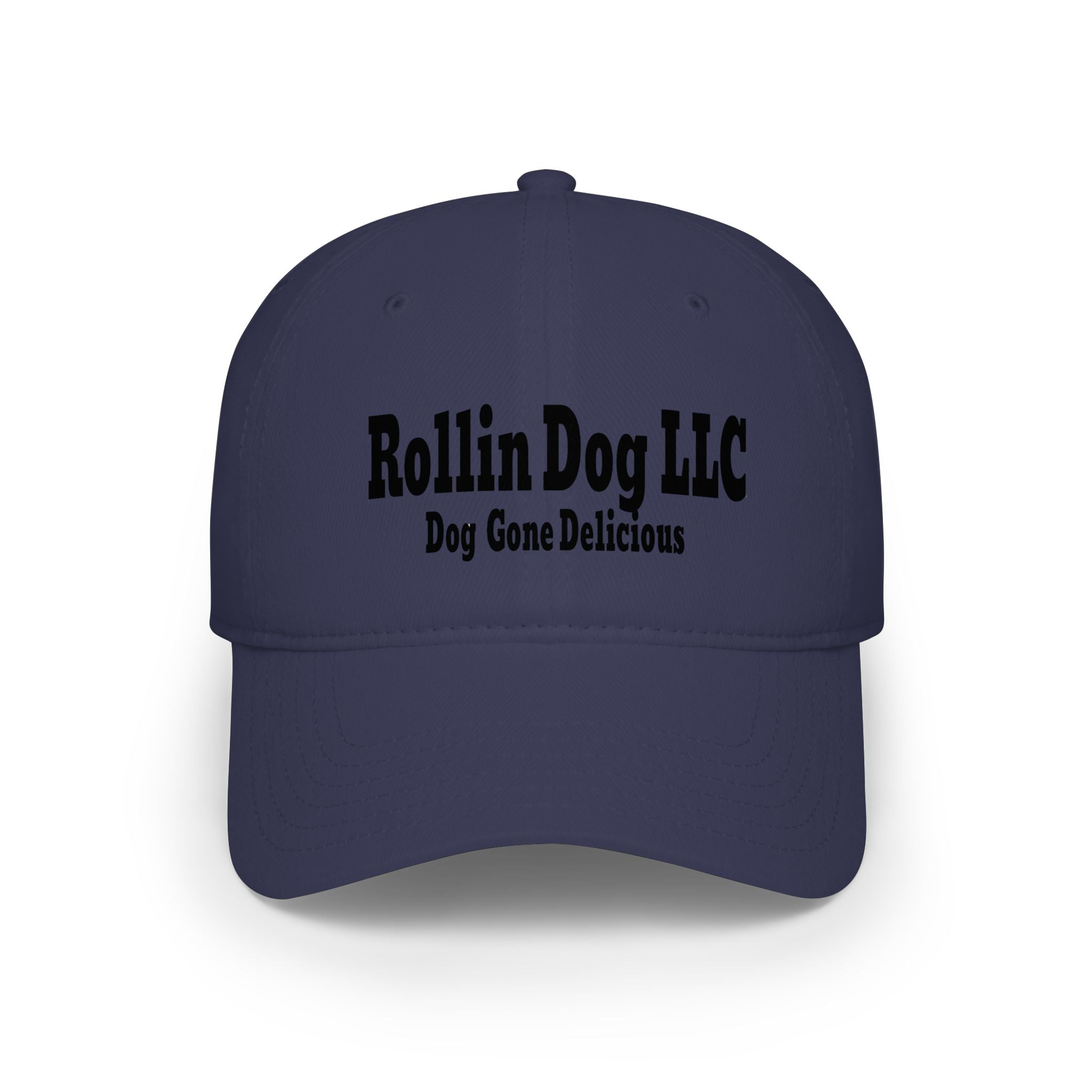 Low Profile Baseball Cap — Rollin Dog LLC "Dog Gone Delicious" Embroidered Hat