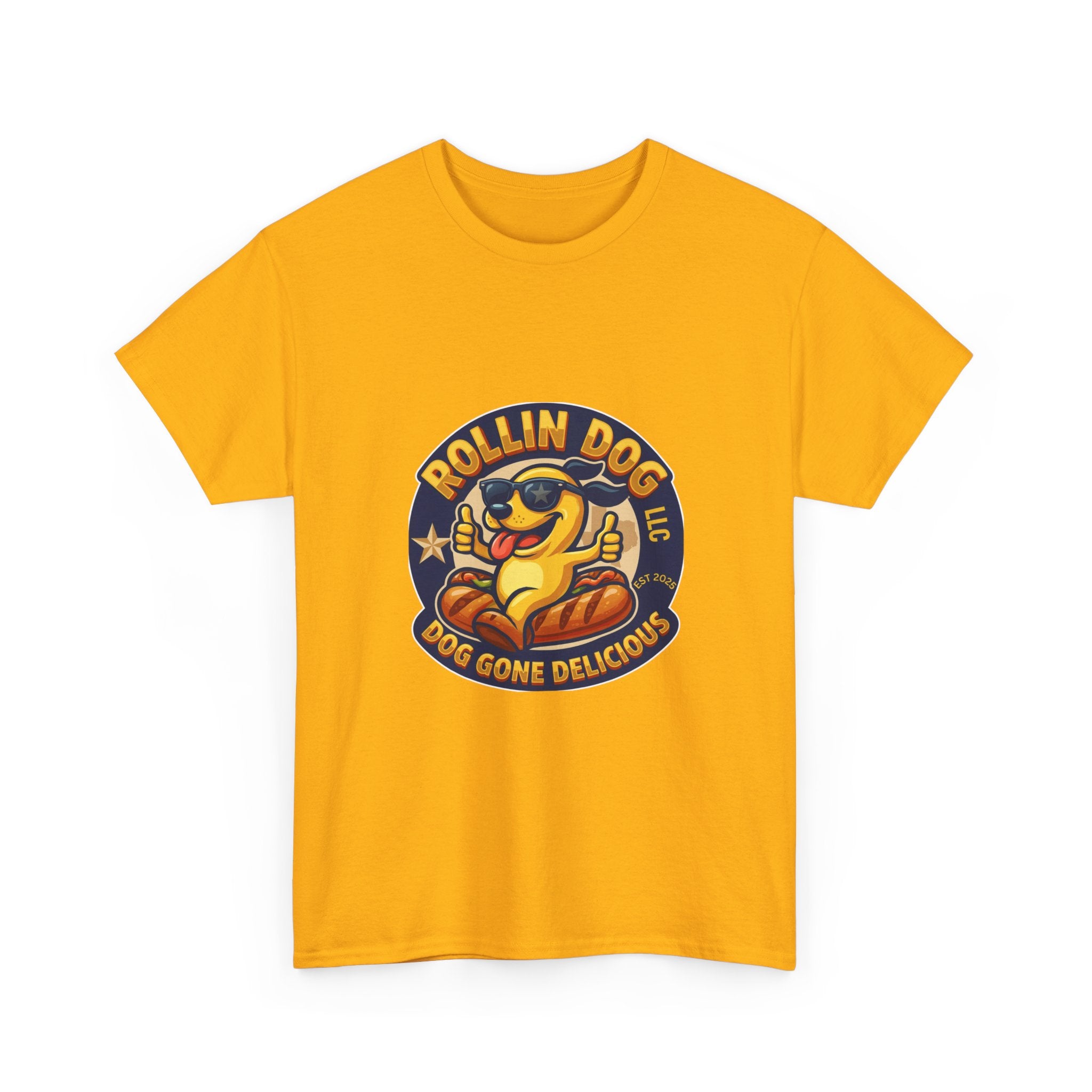 T-Shirt — "Texas Rollin Dog" Retro Hot Dog Mascot Tee