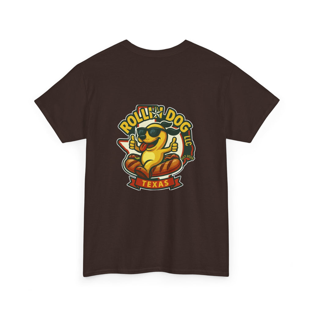 Rollin' Dog Texas T-Shirt — Retro Hot Dog Logo Tee