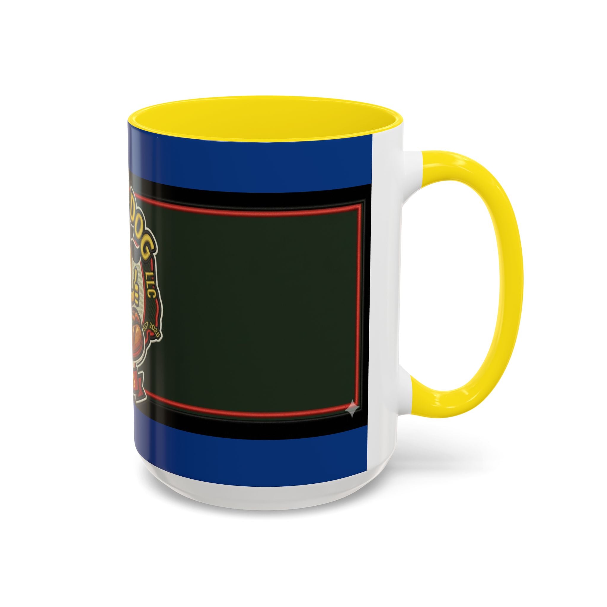 Texas Rollin Dog 'Dog Gone Delicious' Accent Coffee Mug – Fun Hot Dog Logo 11/15oz