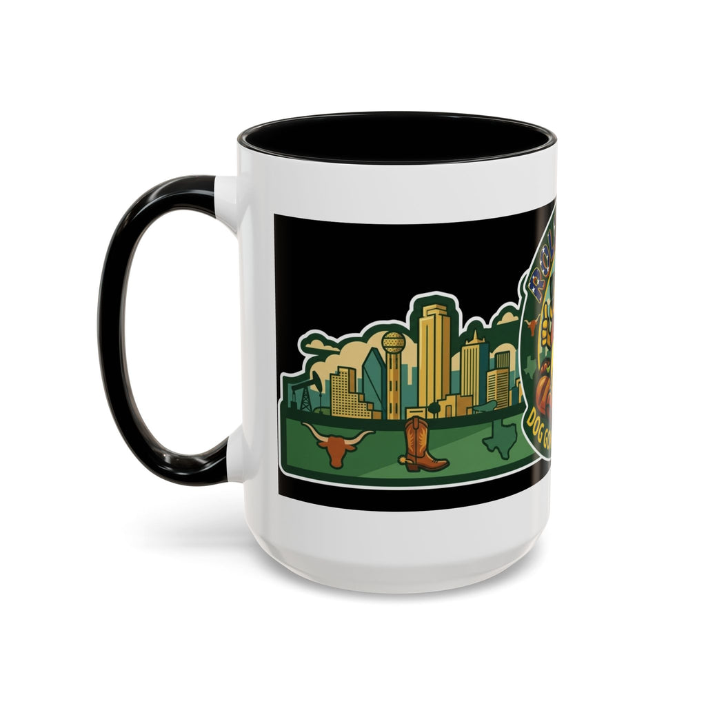 San Antonio Rollin Dog Coffee Mug — Fun Hot Dog Logo Accent Mug (11/15oz)