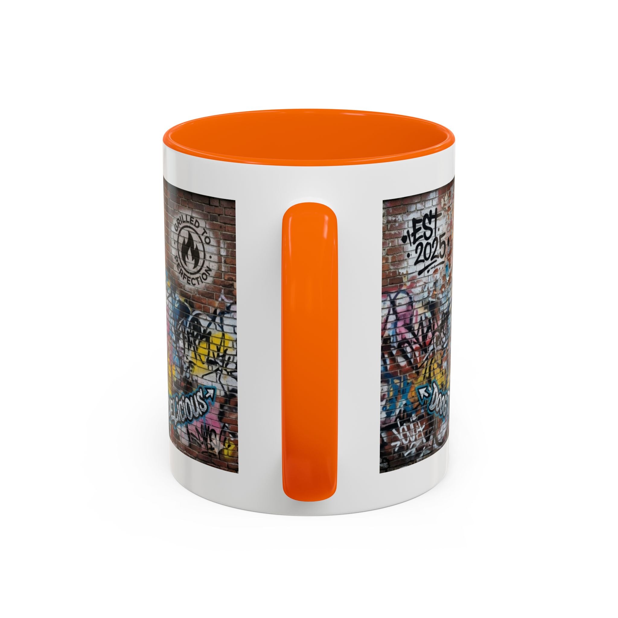 Rollin' Dog Graffiti Coffee Mug – "Dog Gone Delicious" Accent Mug