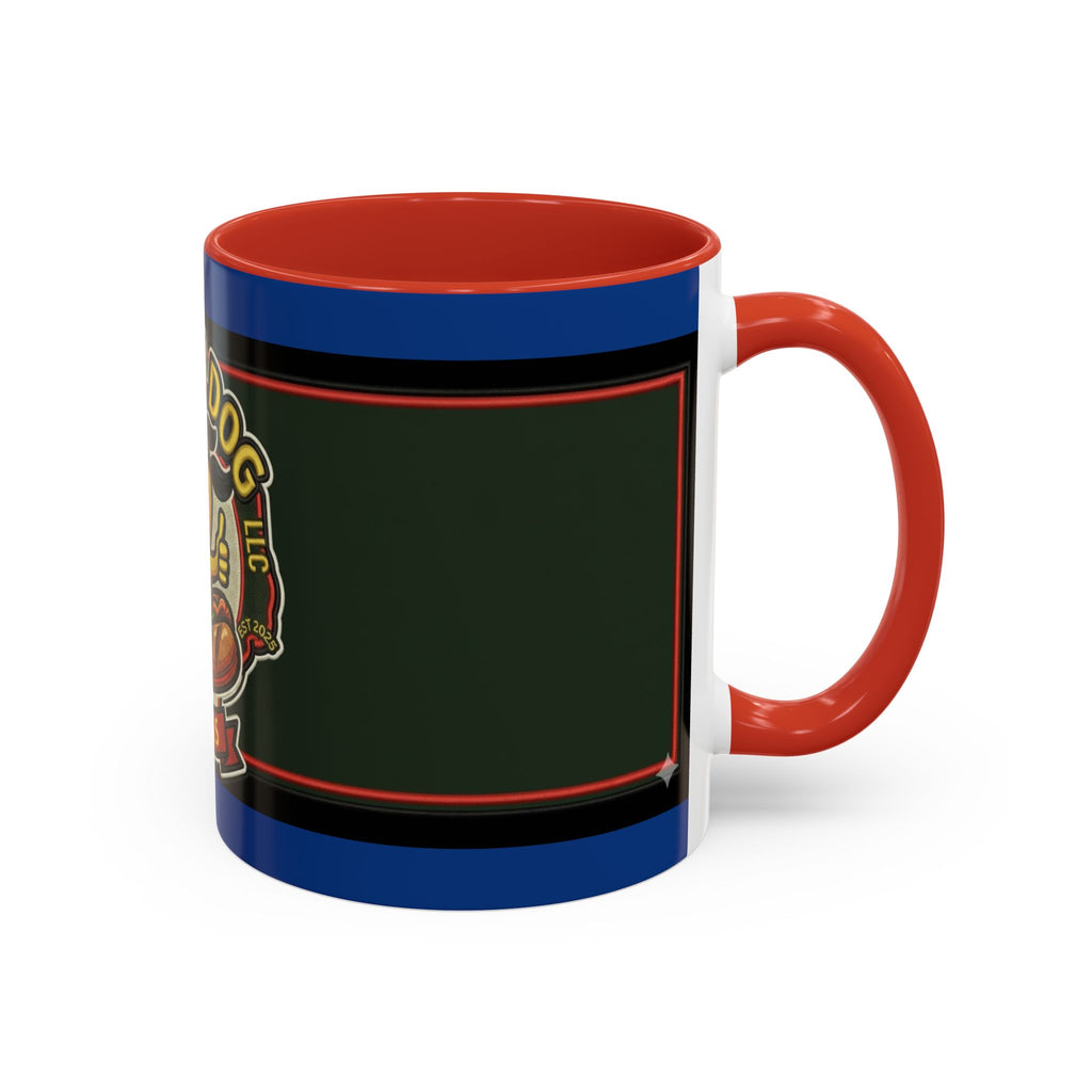 Texas Rollin Dog 'Dog Gone Delicious' Accent Coffee Mug – Fun Hot Dog Logo 11/15oz