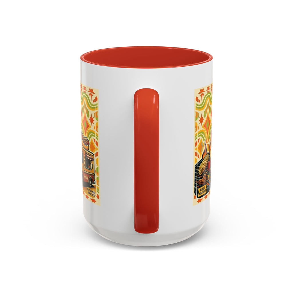 Retron Hot Dog Food Truck Accent Coffee Mug — "Rollin Dog" Retro Summer BBQ Mug (11/15oz)