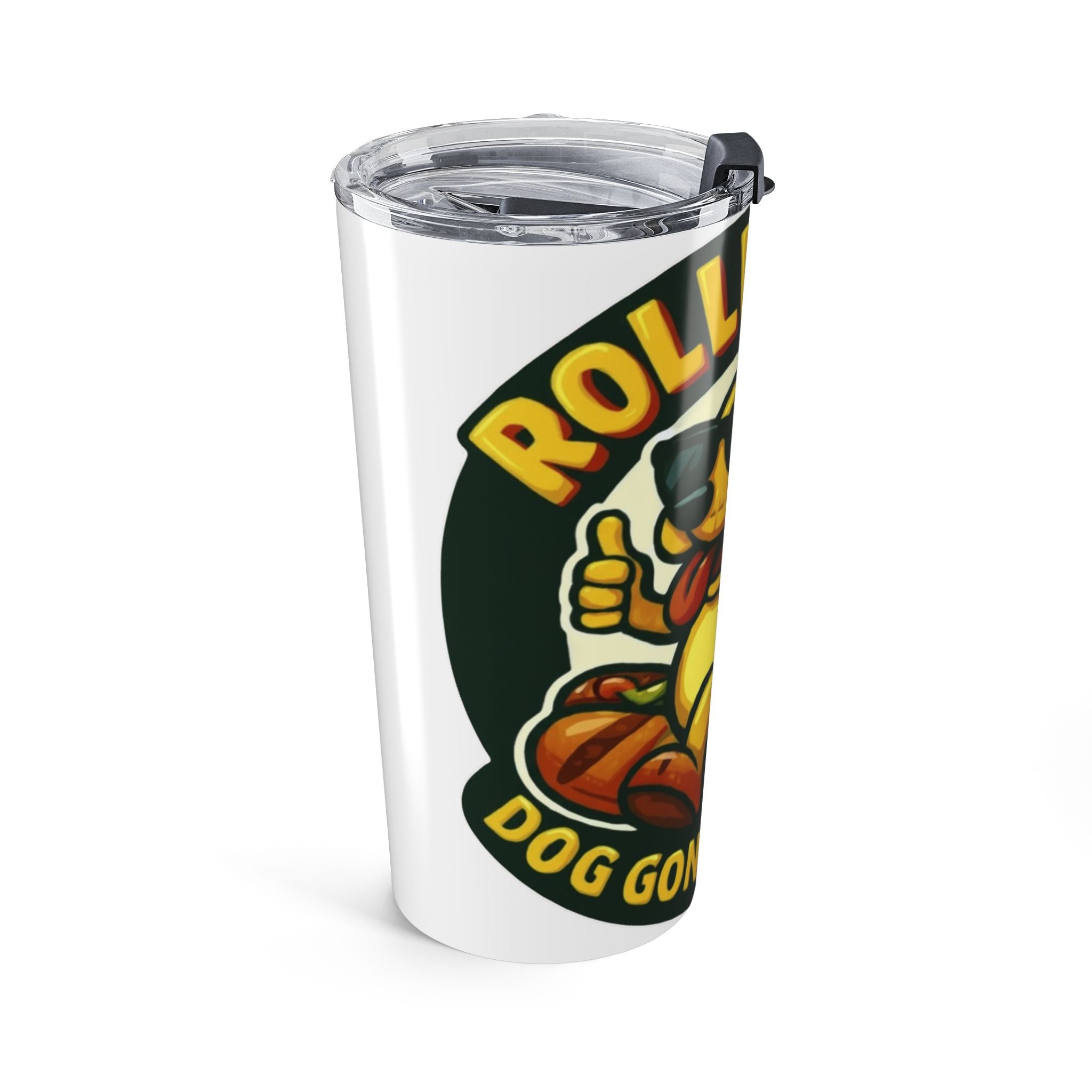 20oz Stainless Tumbler — "Pullin' Dogs" Retro Hot Dog Mascot Travel Cup