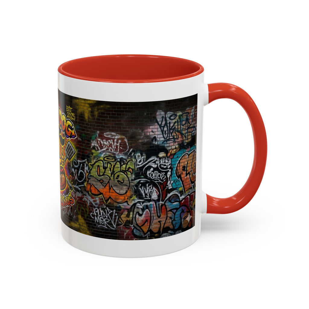 Rollin Dog Hot Dog Mug — Graffiti Skate Vibe Coffee Cup (11/15oz)
