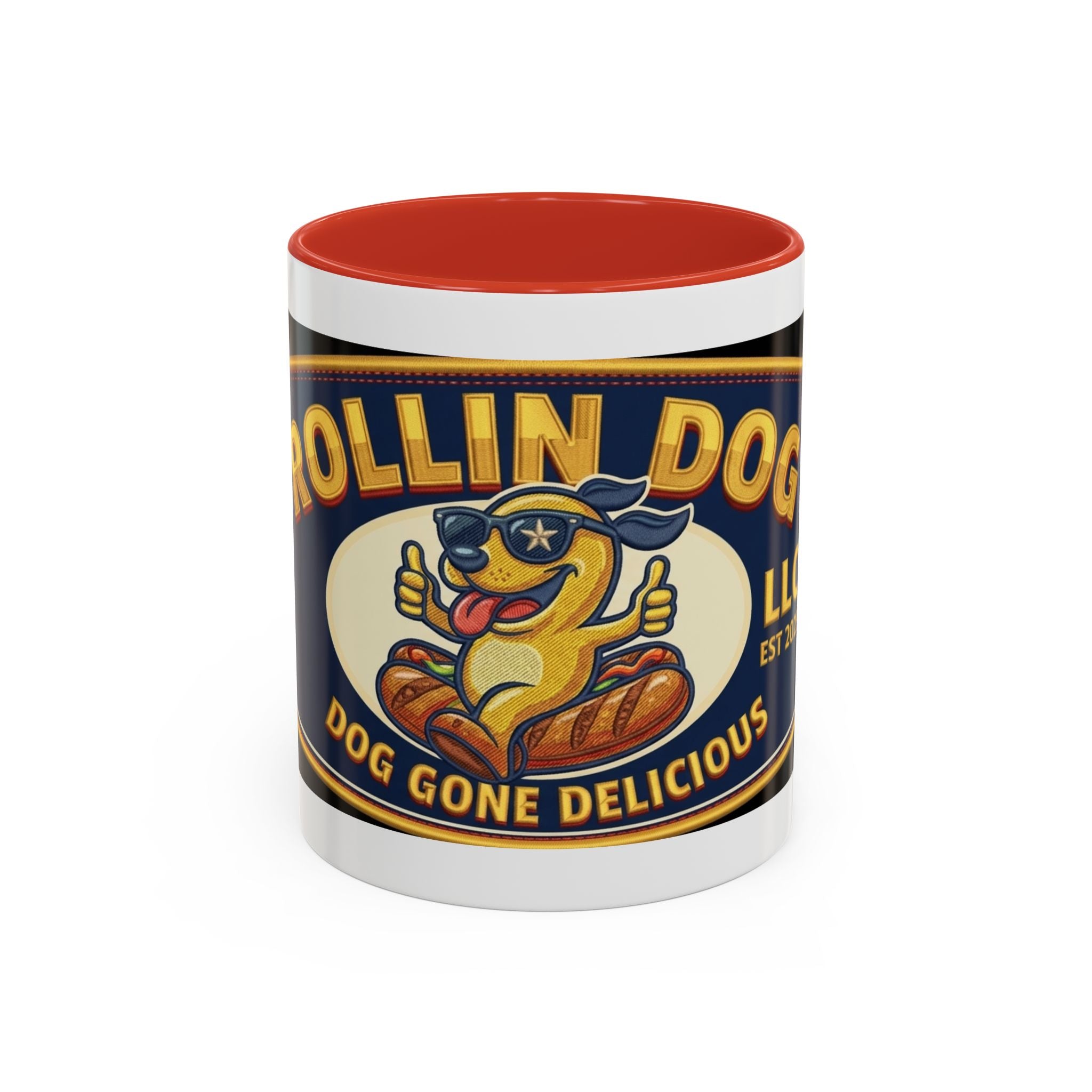 Texas Rollin Dog Coffee Mug - 'Dog Gone Delicious' Novelty Accent Mug (11/15oz)