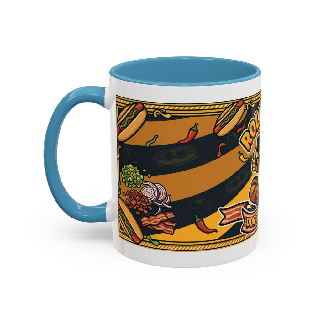 Rollin Dog Hot Dog Mug — Retro 'Dog Gone Delicious' Coffee Cup (11/15oz)