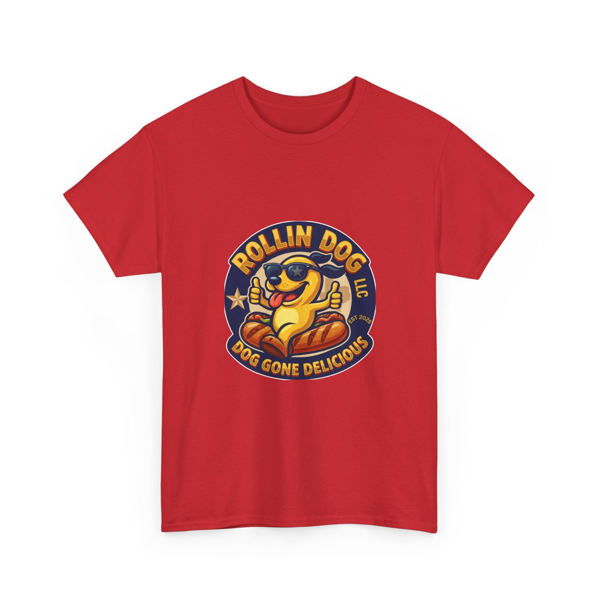 T-Shirt — "Texas Rollin Dog" Retro Hot Dog Mascot Tee