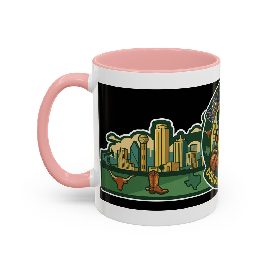 San Antonio Rollin Dog Coffee Mug — Fun Hot Dog Logo Accent Mug (11/15oz)