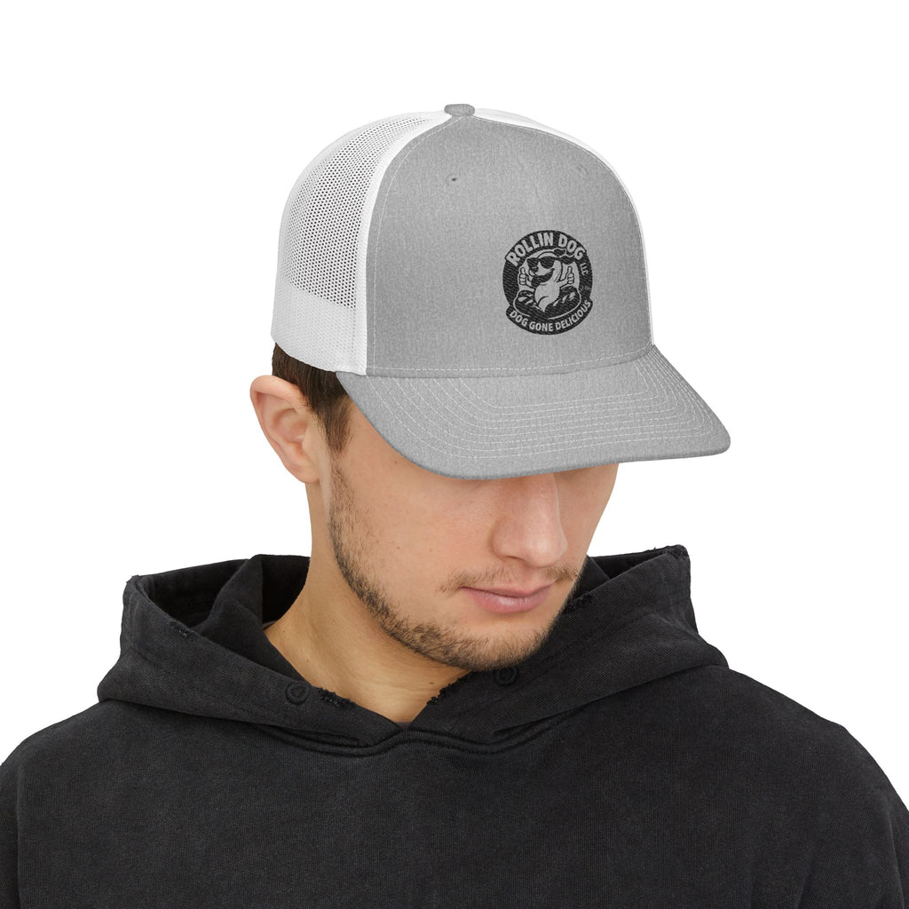 Trucker Cap — "Rollin' Dog" Embroidered Snapback