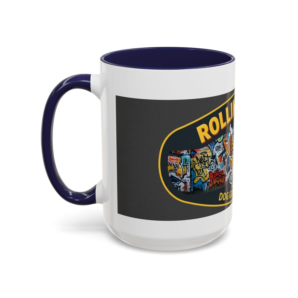 Rolling Dog Coffee Mug — 'Dog Gone Delicious' Skateboard Hot Dog Design