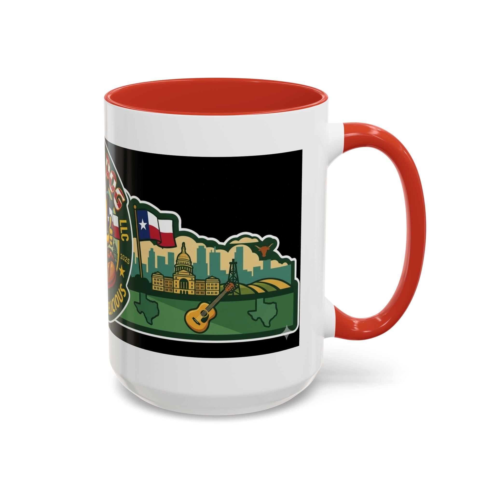 San Antonio Rollin Dog Coffee Mug — Fun Hot Dog Logo Accent Mug (11/15oz)