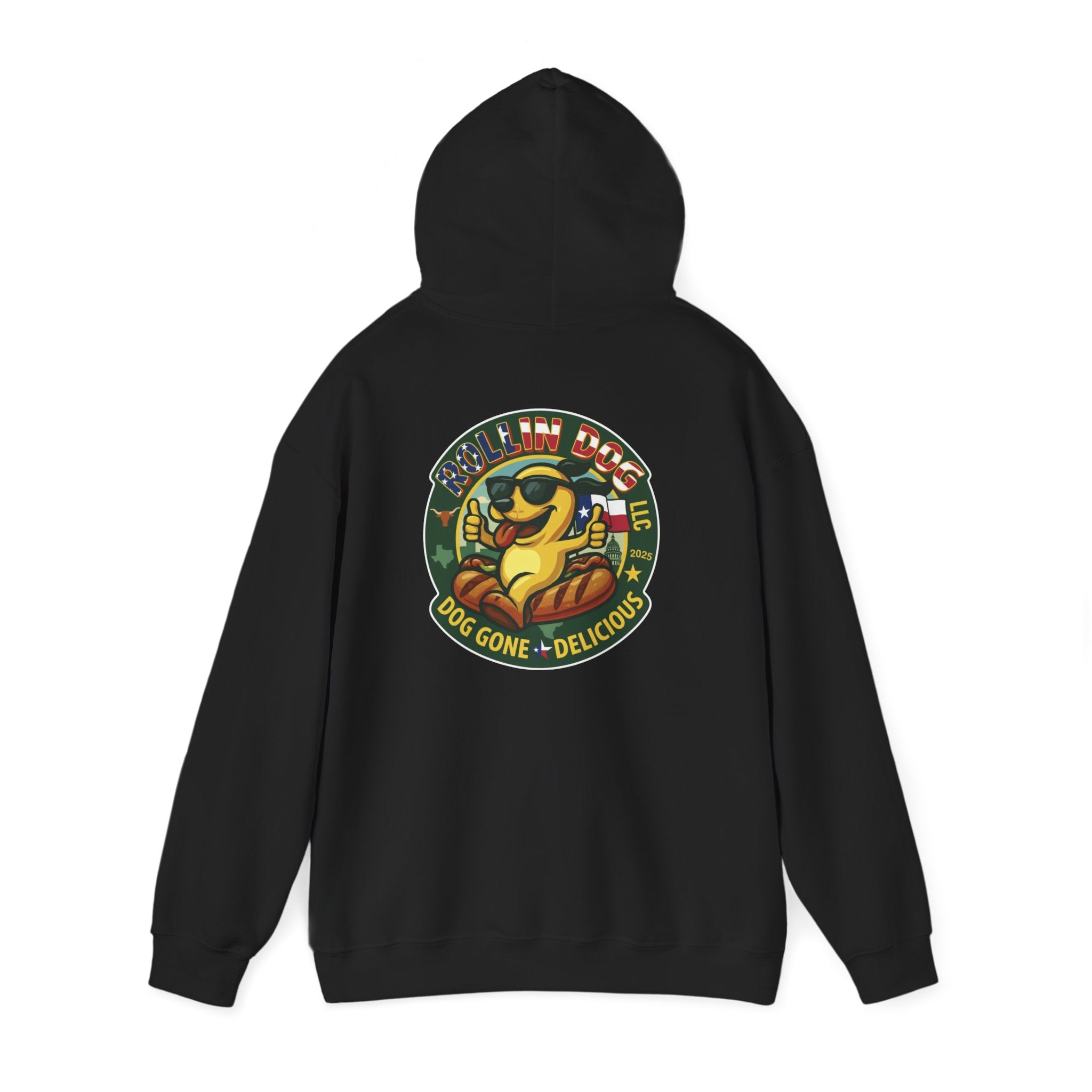 Hoodie - Retro 'Dog Gone Delicious' Hot Dog Mascot Pullover