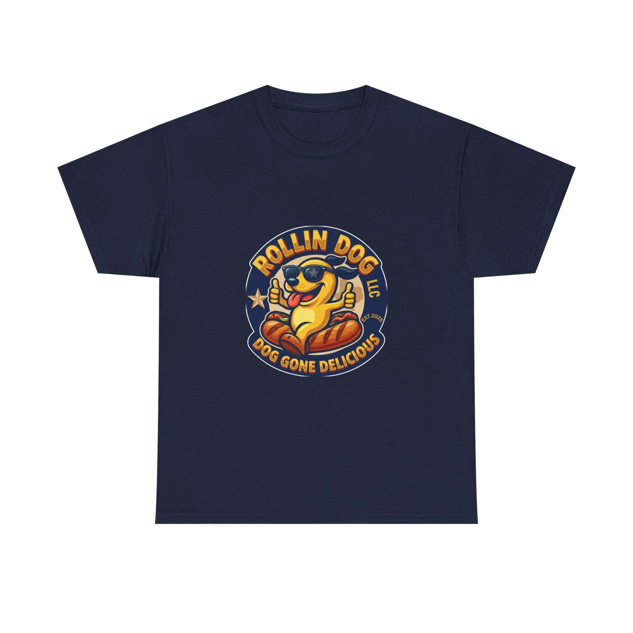 T-Shirt — "Texas Rollin Dog" Retro Hot Dog Mascot Tee