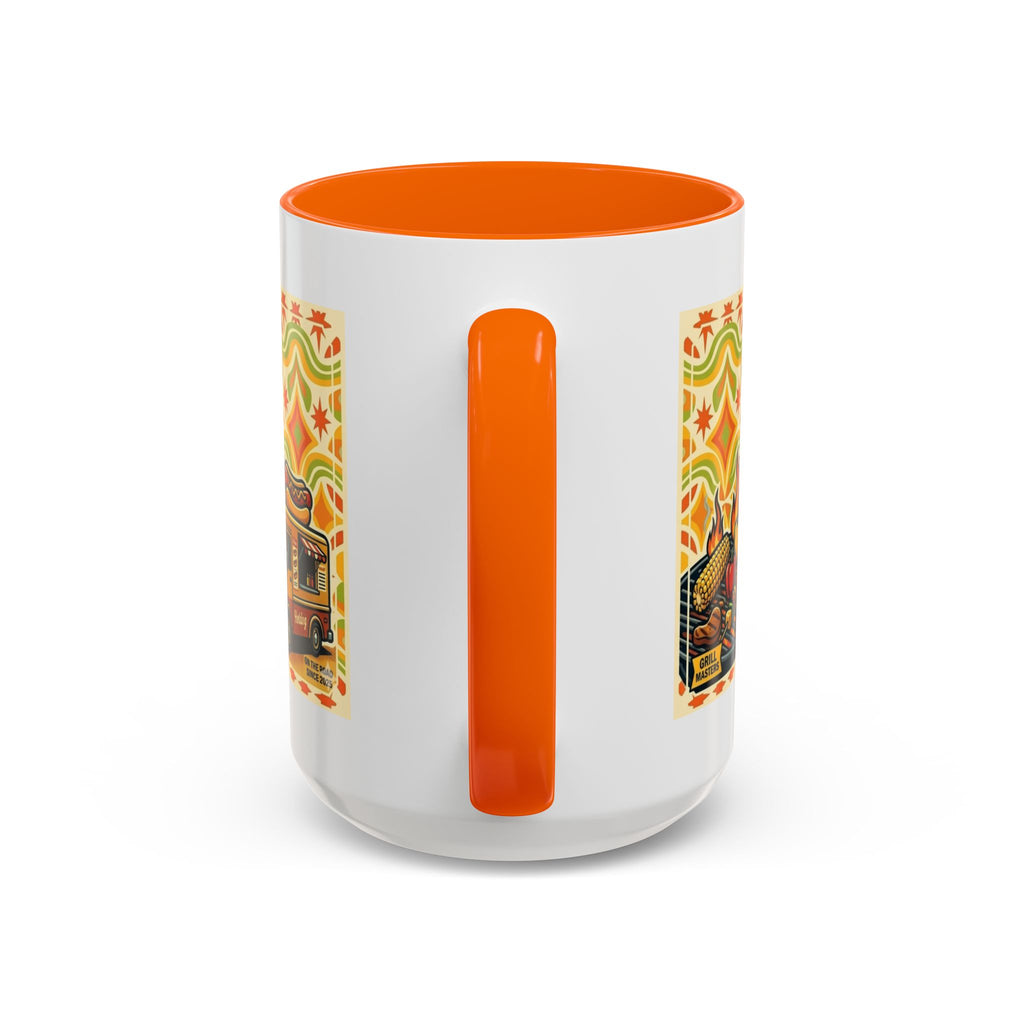 Retron Hot Dog Food Truck Accent Coffee Mug — "Rollin Dog" Retro Summer BBQ Mug (11/15oz)