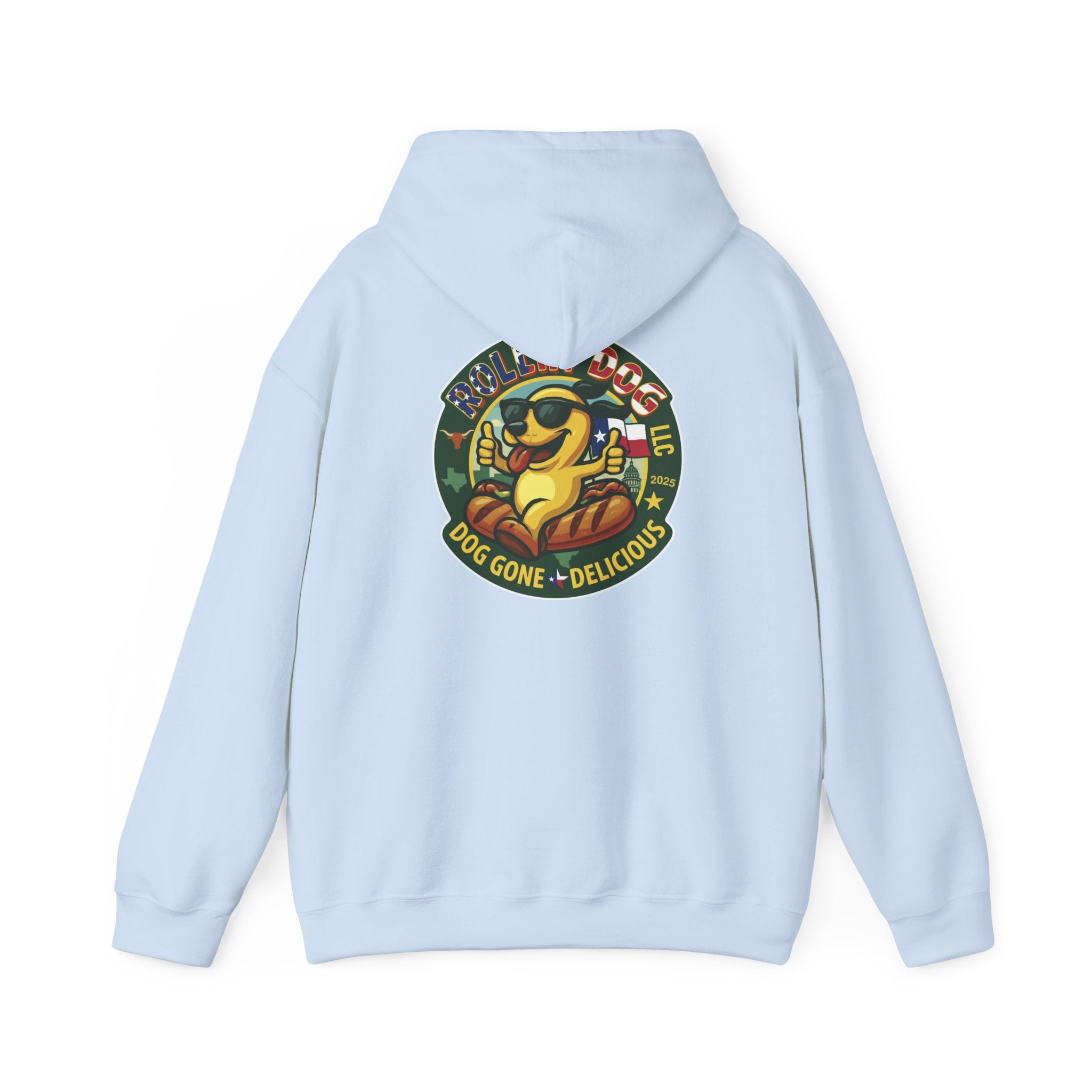 Hoodie - Retro 'Dog Gone Delicious' Hot Dog Mascot Pullover