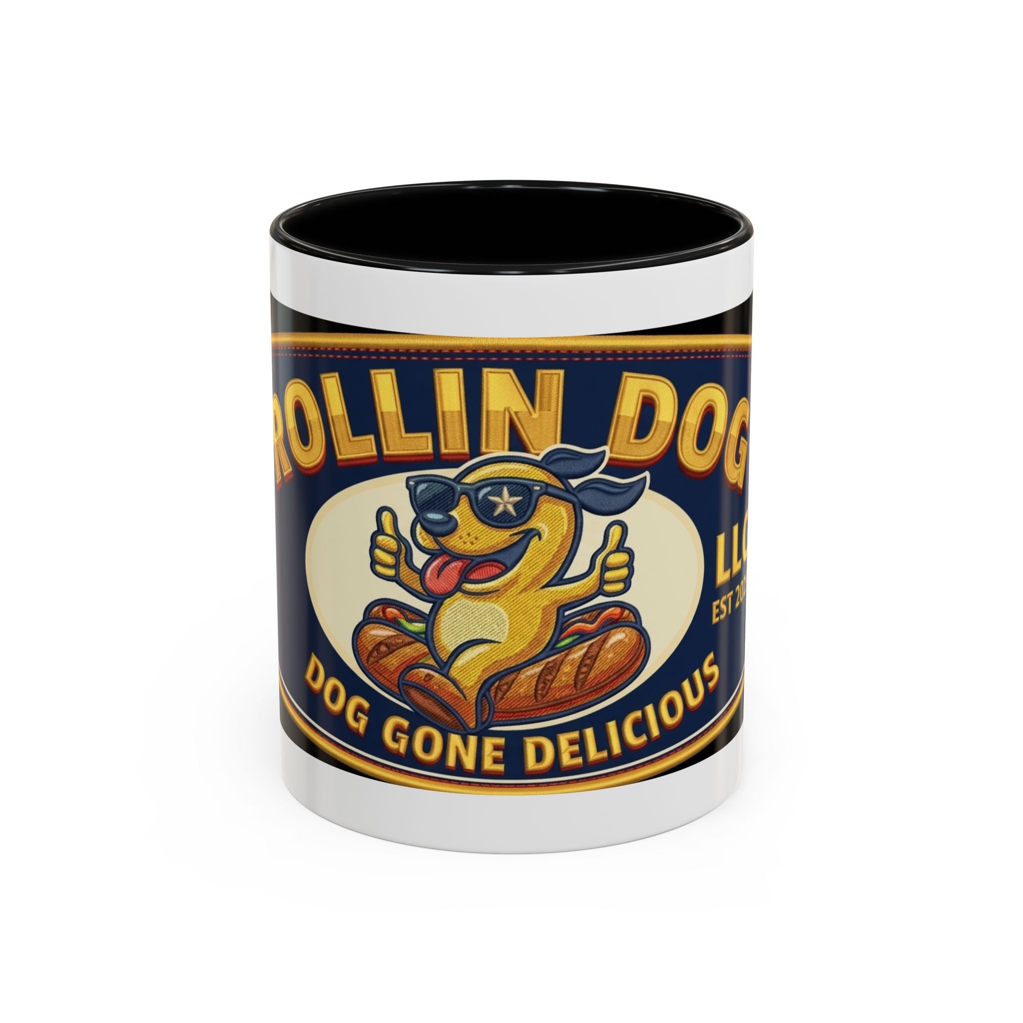 Texas Rollin Dog Coffee Mug - 'Dog Gone Delicious' Novelty Accent Mug (11/15oz)