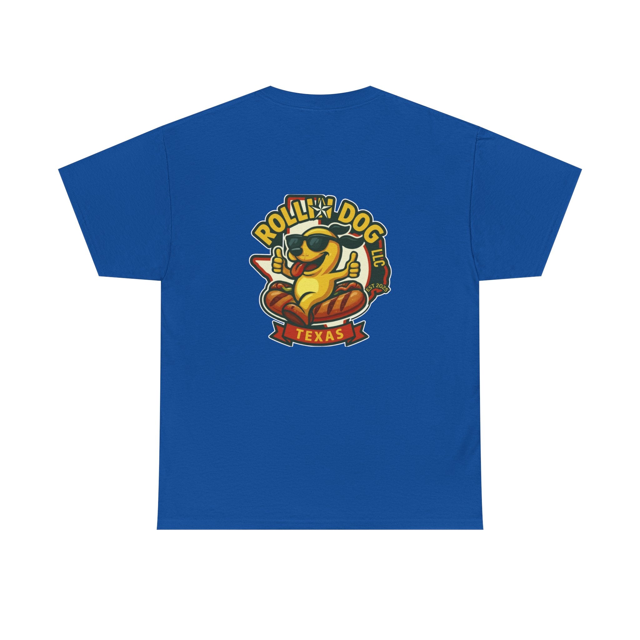 Rollin' Dog Texas T-Shirt — Retro Hot Dog Logo Tee