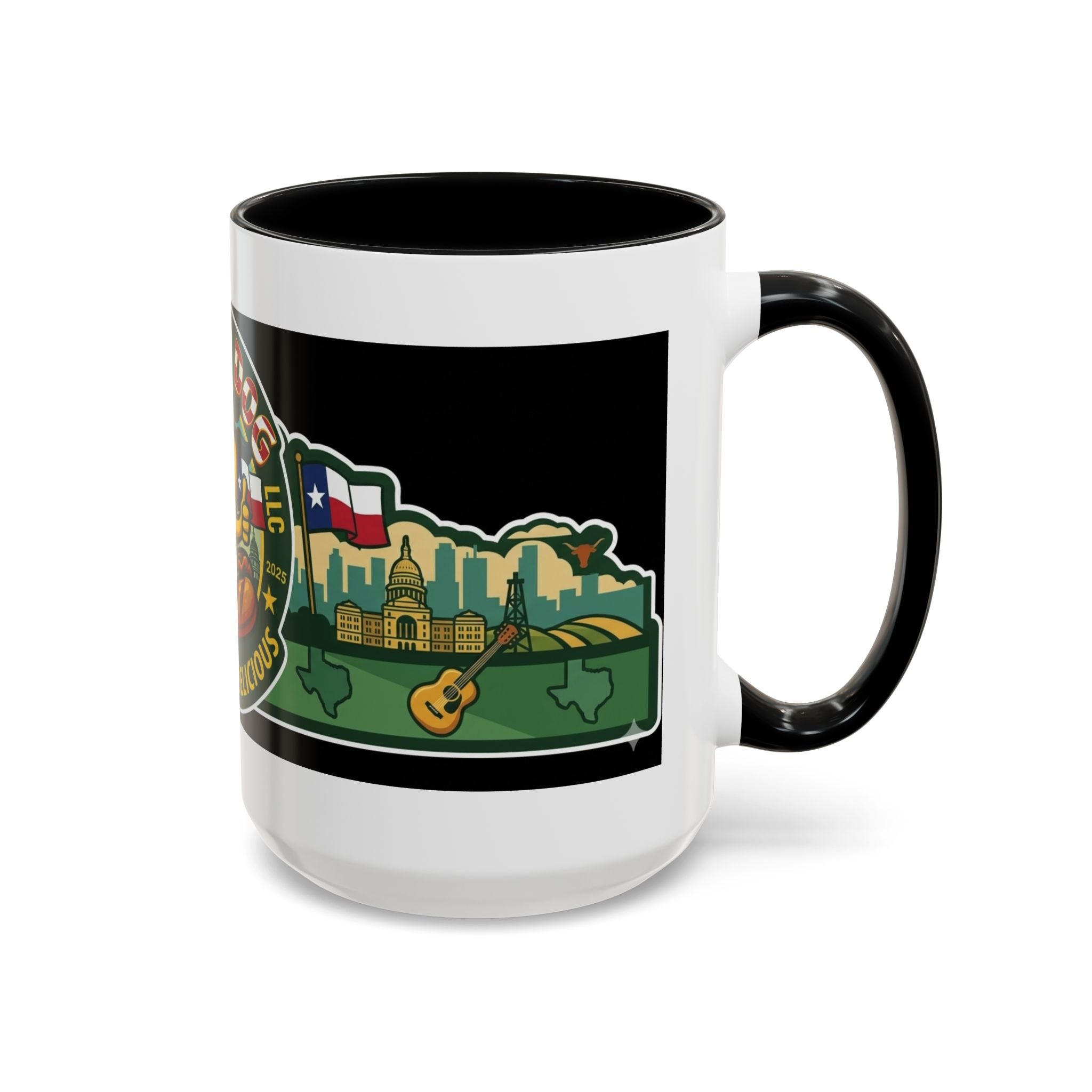 San Antonio Rollin Dog Coffee Mug — Fun Hot Dog Logo Accent Mug (11/15oz)