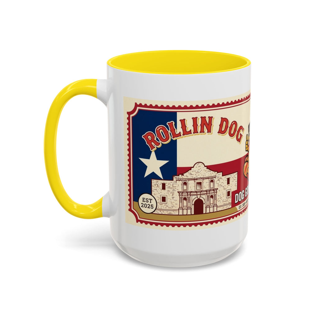 Rollin Dog Coffee Mug — Retro 'Dog Gone Delicious' Hot Dog Design (11/15oz)