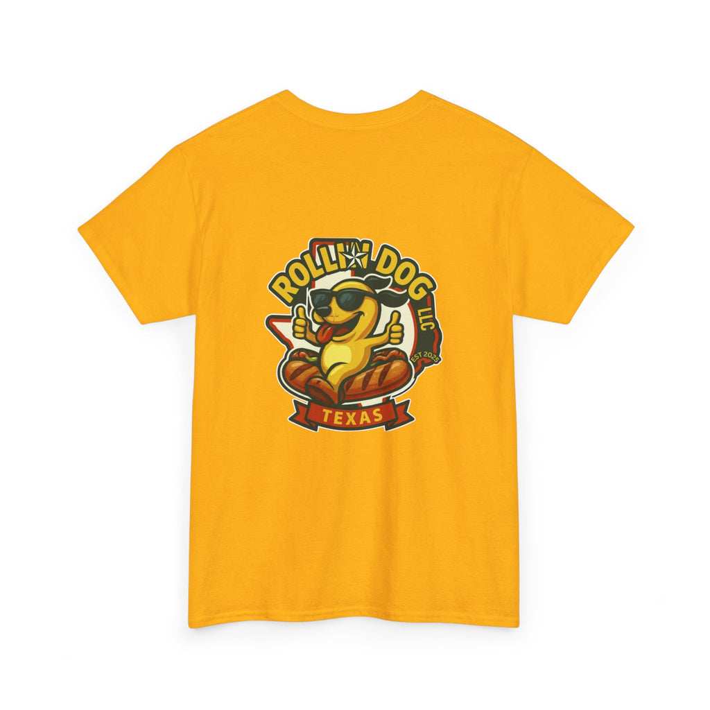 Rollin' Dog Texas T-Shirt — Retro Hot Dog Logo Tee