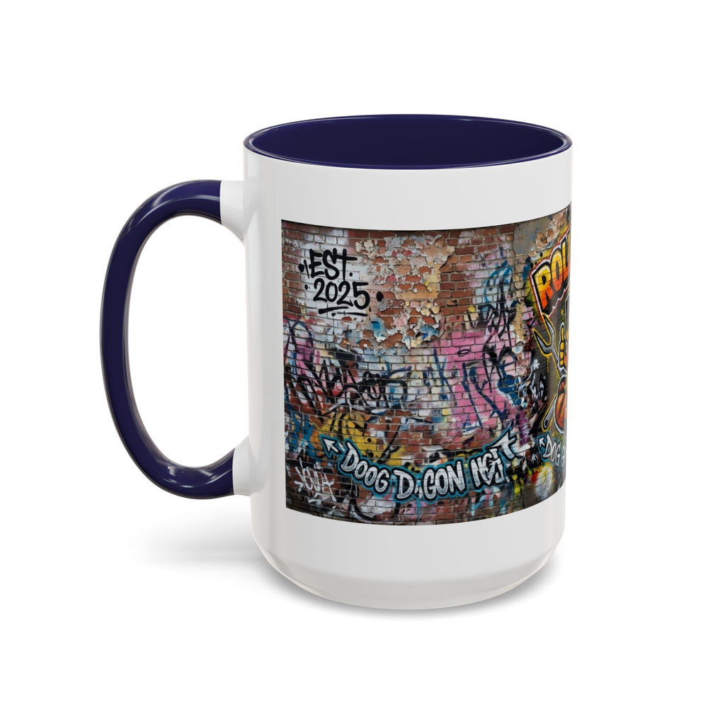 Rollin' Dog Graffiti Coffee Mug – "Dog Gone Delicious" Accent Mug