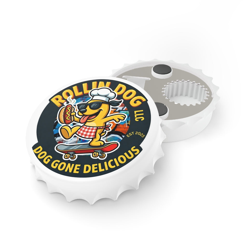 Bottle Opener — Rollin Dog Hot Dog Skateboard Logo Bottle Opener (Dog Gone Delicious)