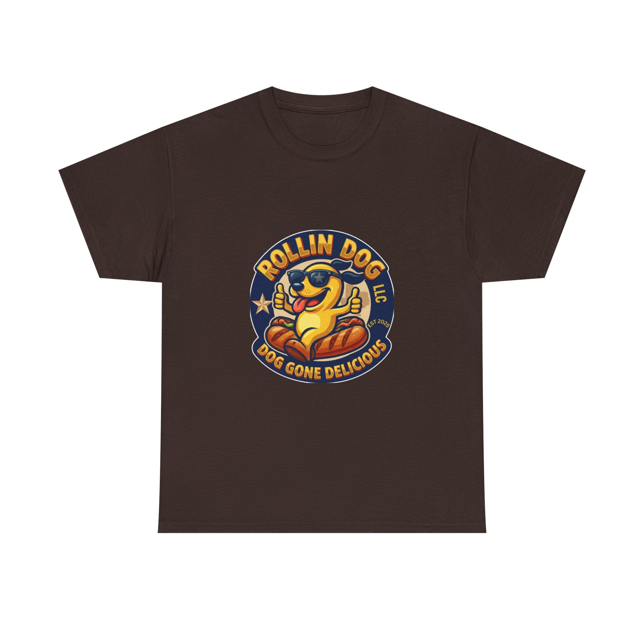 T-Shirt — "Texas Rollin Dog" Retro Hot Dog Mascot Tee