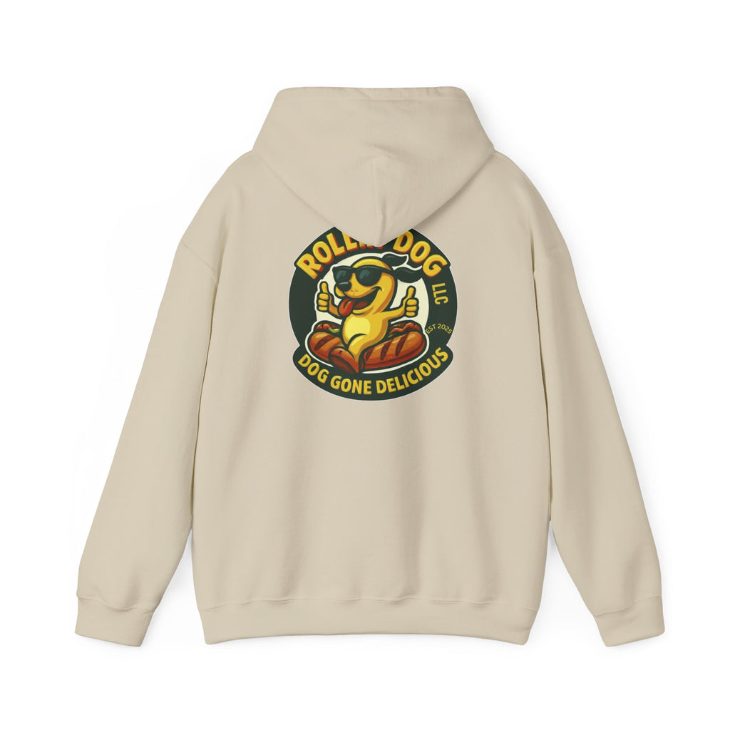 Original Dog Logo Hoodie — 'Rollin Dog LLC: Dog Gone Delicious' Graphic Pullover