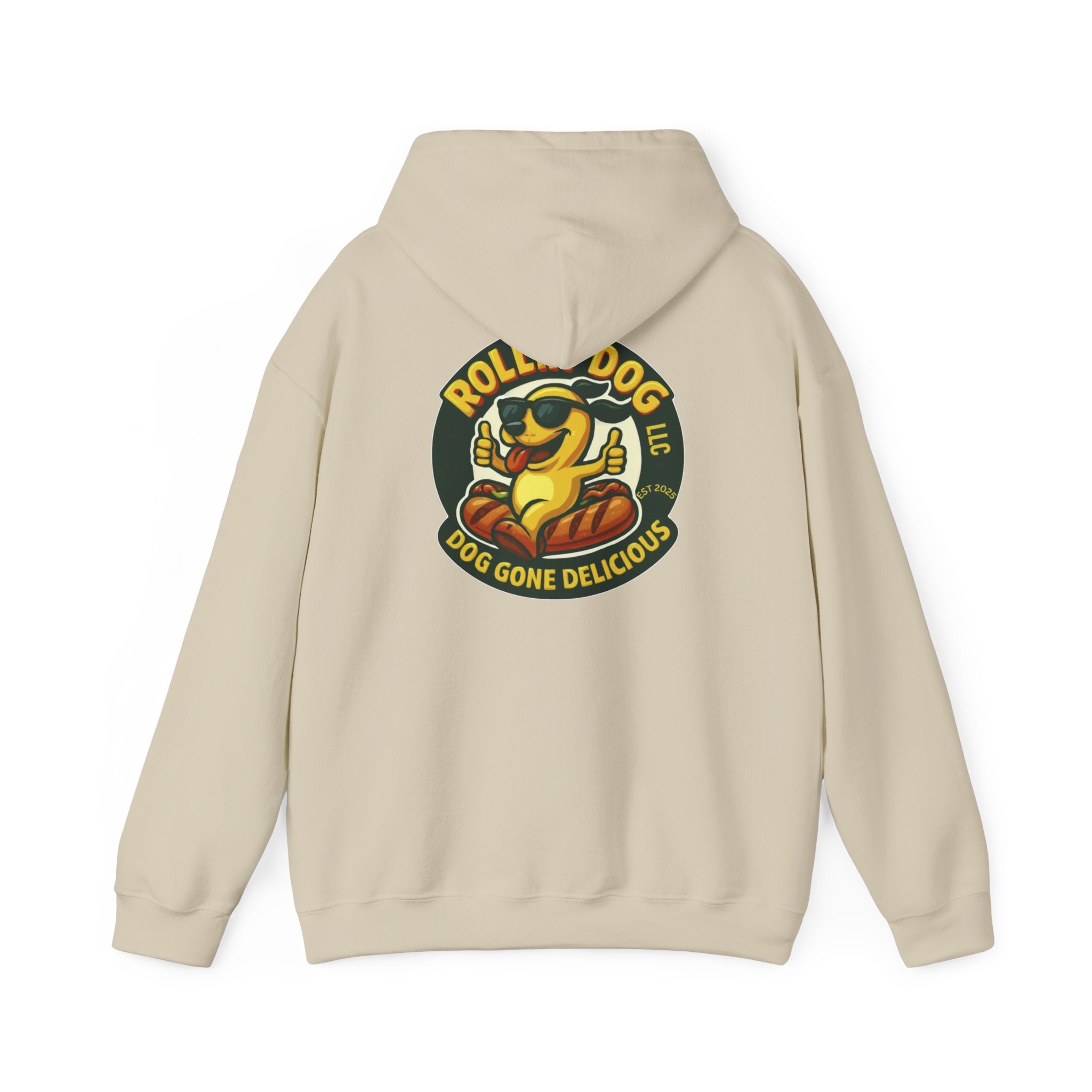 Original Dog Logo Hoodie — 'Rollin Dog LLC: Dog Gone Delicious' Graphic Pullover