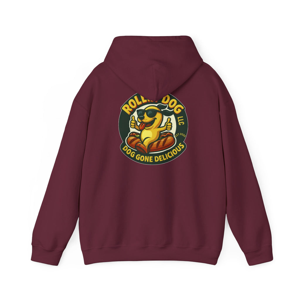 Original Dog Logo Hoodie — 'Rollin Dog LLC: Dog Gone Delicious' Graphic Pullover