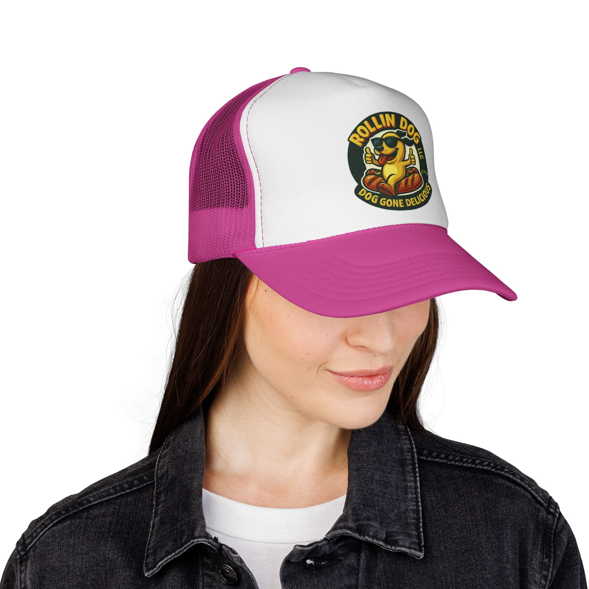Original Trucker Hat — "Rollin Dog" Retro Hot Dog Logo Cap