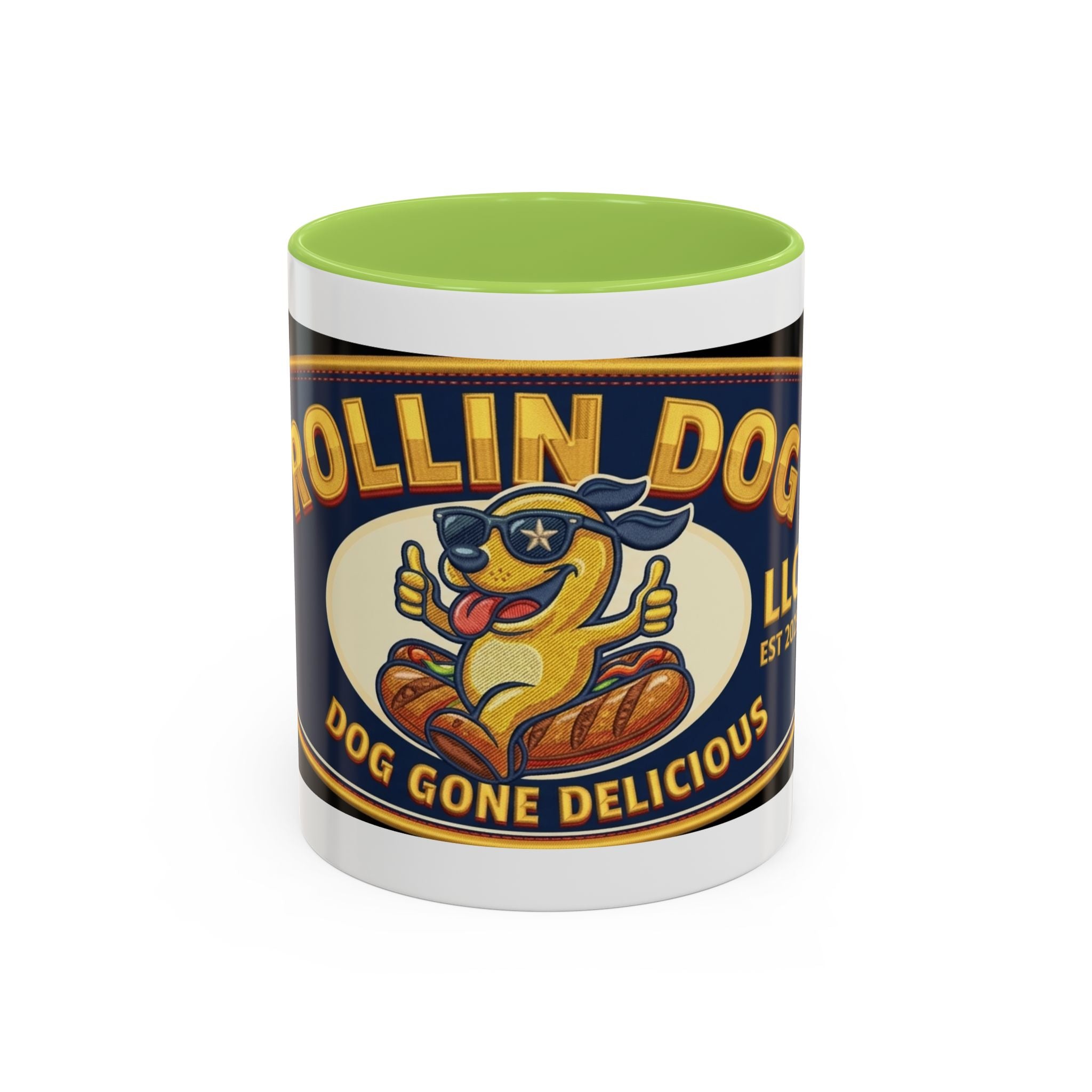 Texas Rollin Dog Coffee Mug - 'Dog Gone Delicious' Novelty Accent Mug (11/15oz)