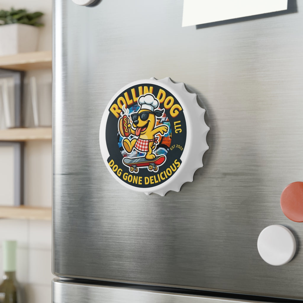 Bottle Opener — Rollin Dog Hot Dog Skateboard Logo Bottle Opener (Dog Gone Delicious)