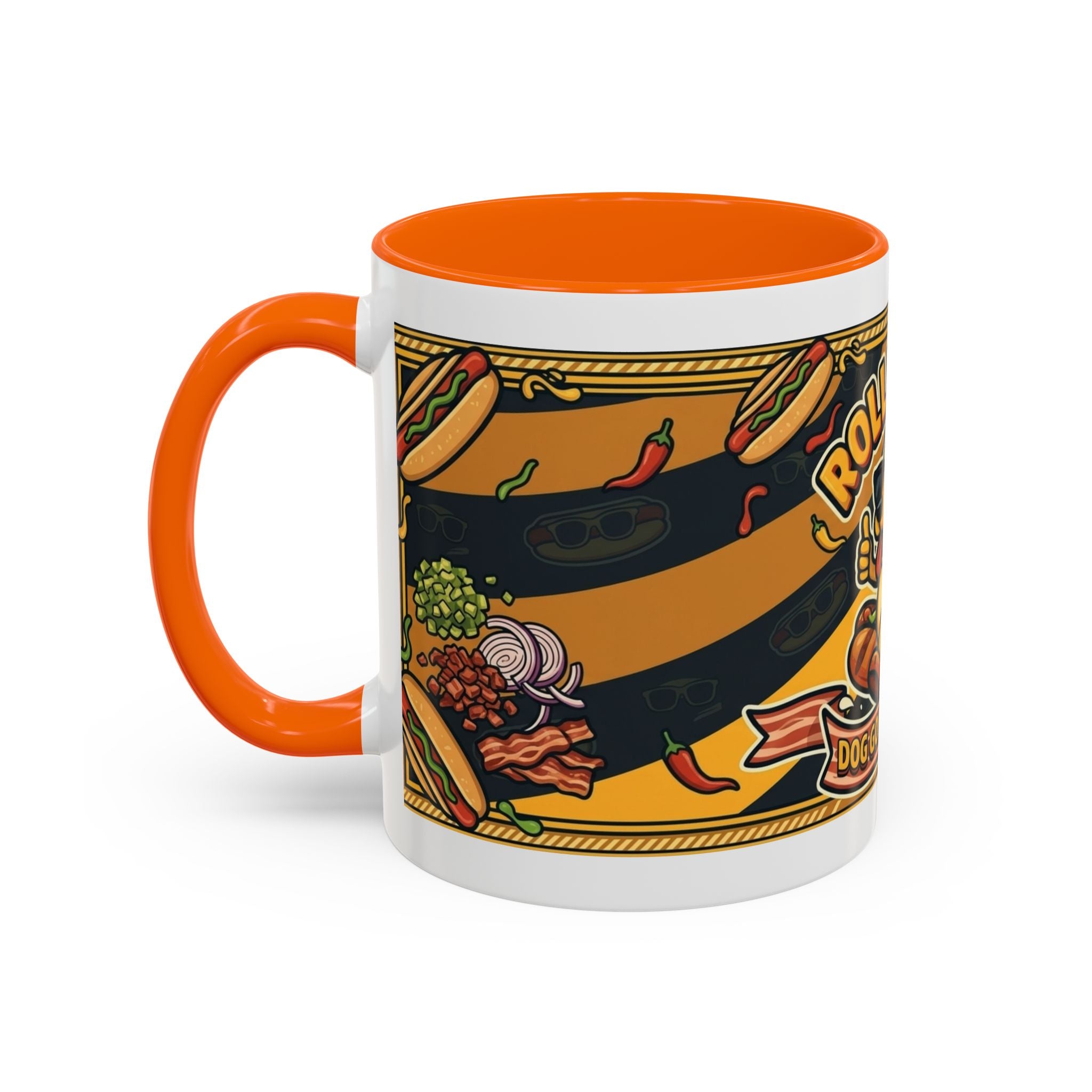 Rollin Dog Hot Dog Mug — Retro 'Dog Gone Delicious' Coffee Cup (11/15oz)