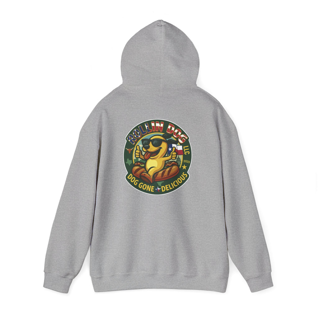 Hoodie - Retro 'Dog Gone Delicious' Hot Dog Mascot Pullover
