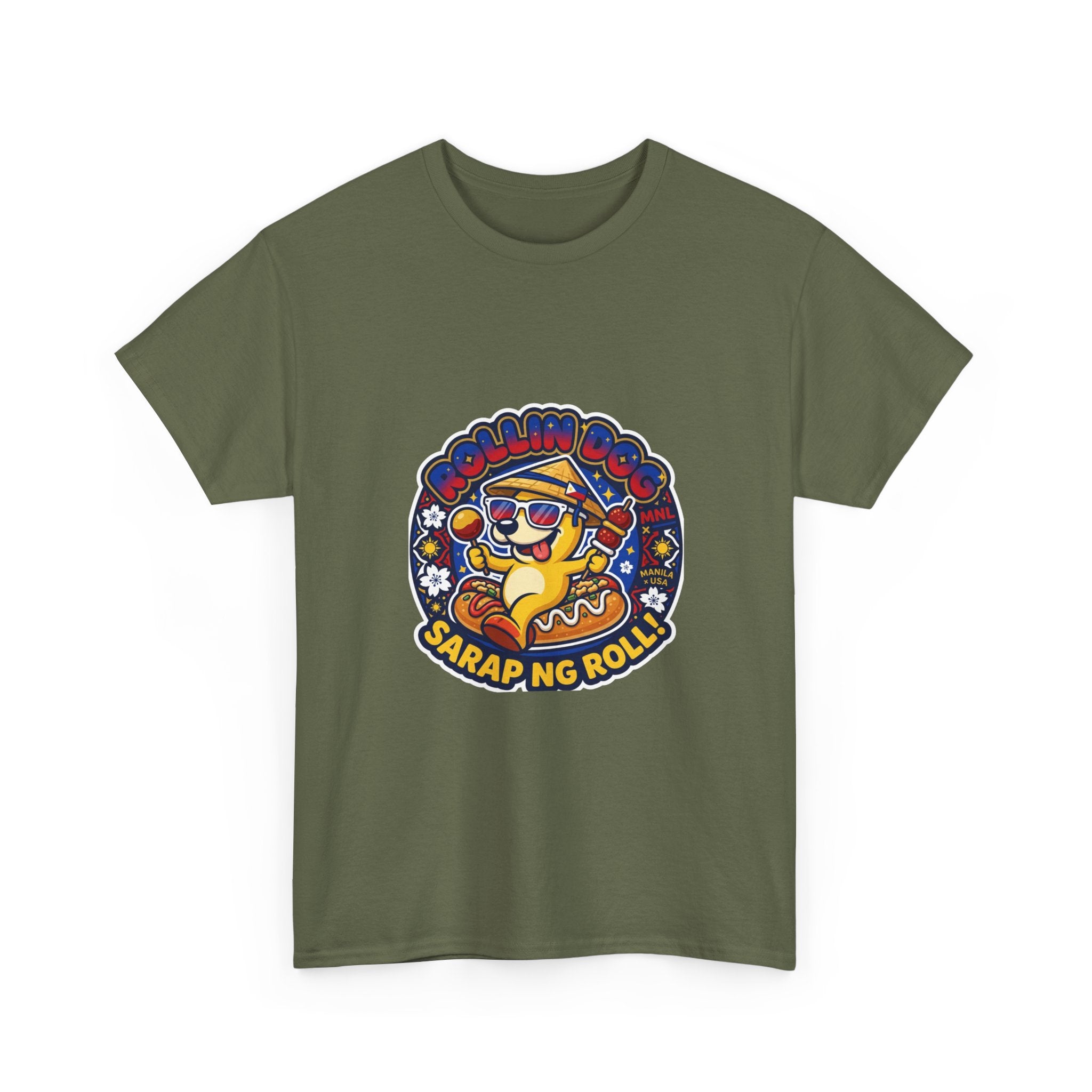 T-Shirt — 'Sarap ng Roll' Retro Cartoon Lumpia Design