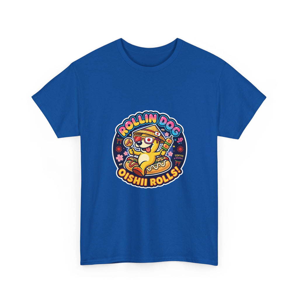 T-Shirt — "Rollin Dog Oishii Rolls" Cute Sushi Dog Graphic Tee