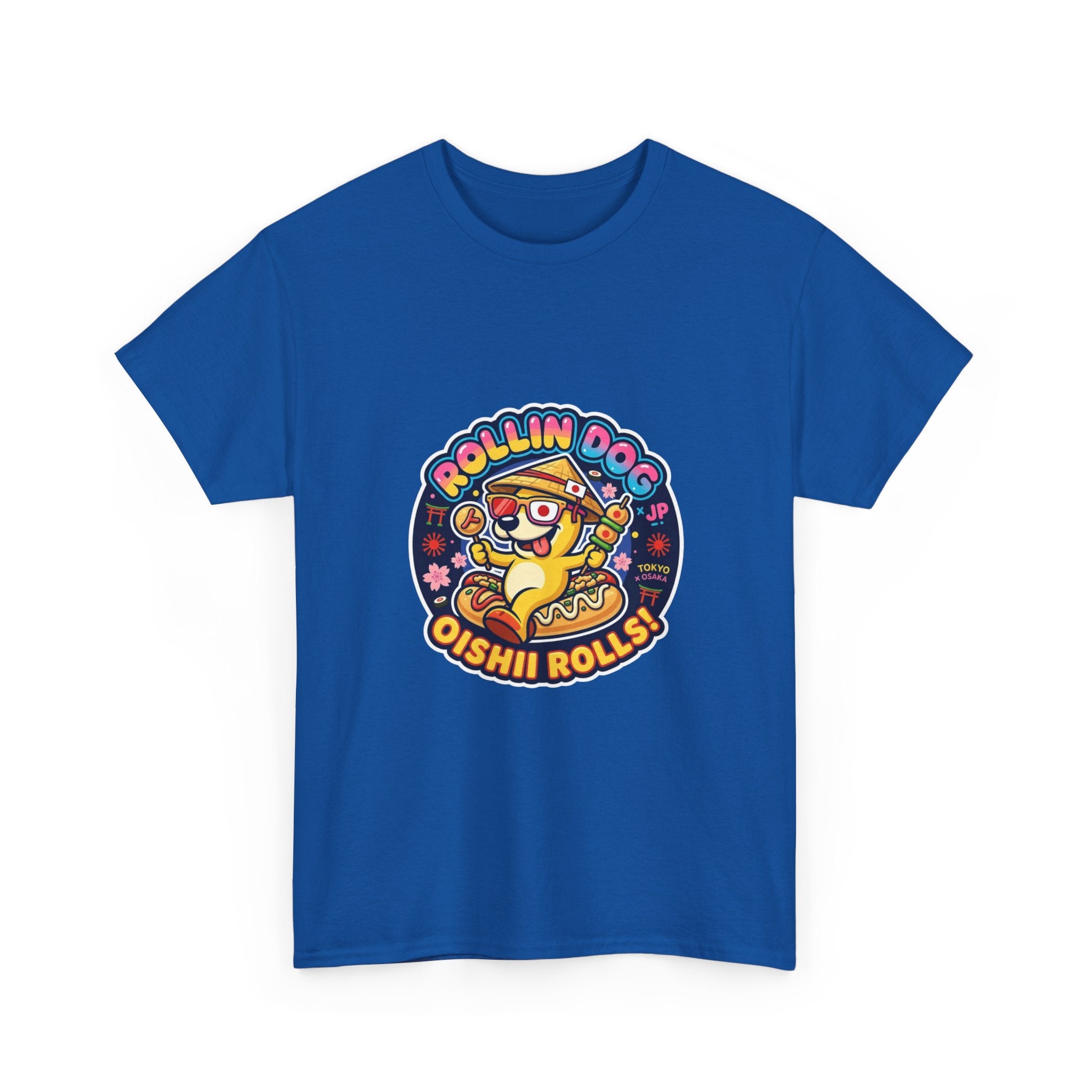 T-Shirt — "Rollin Dog Oishii Rolls" Cute Sushi Dog Graphic Tee