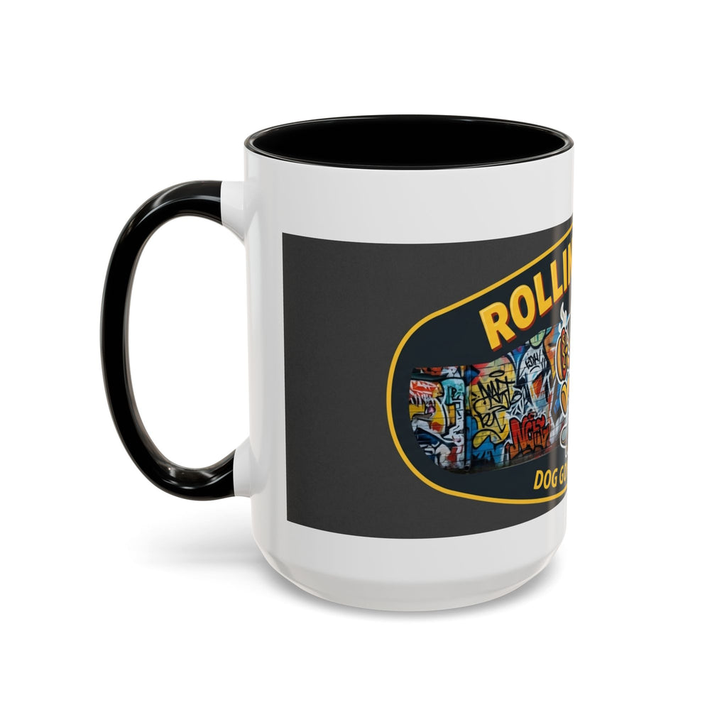 Rolling Dog Coffee Mug — 'Dog Gone Delicious' Skateboard Hot Dog Design