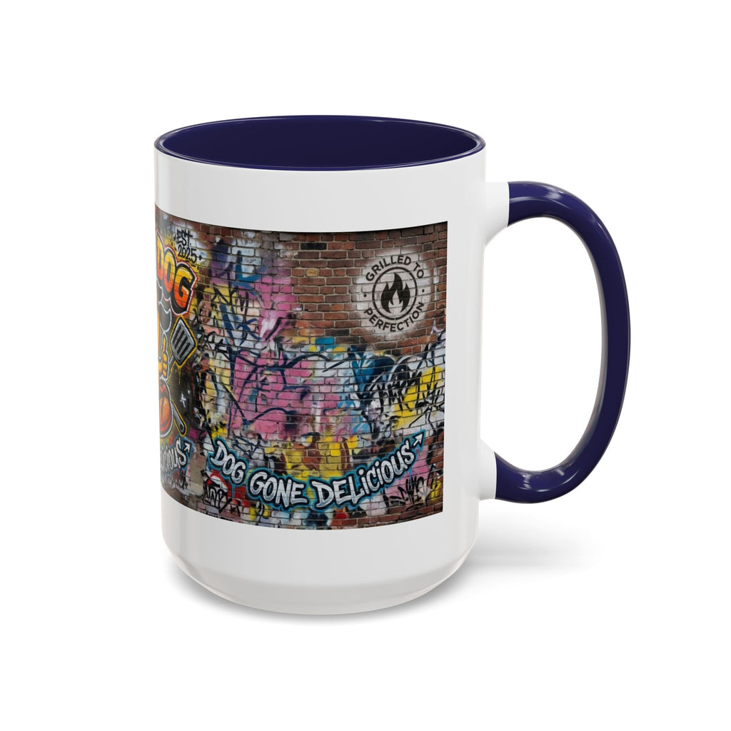 Rollin' Dog Graffiti Coffee Mug – "Dog Gone Delicious" Accent Mug