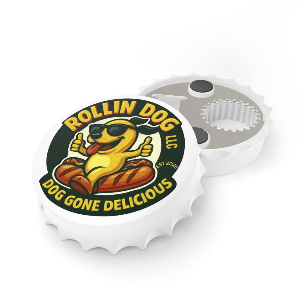 Bottle Opener —Original  Rollin Dog "Dog Gone Delicious" Logo Metal Cap Opener