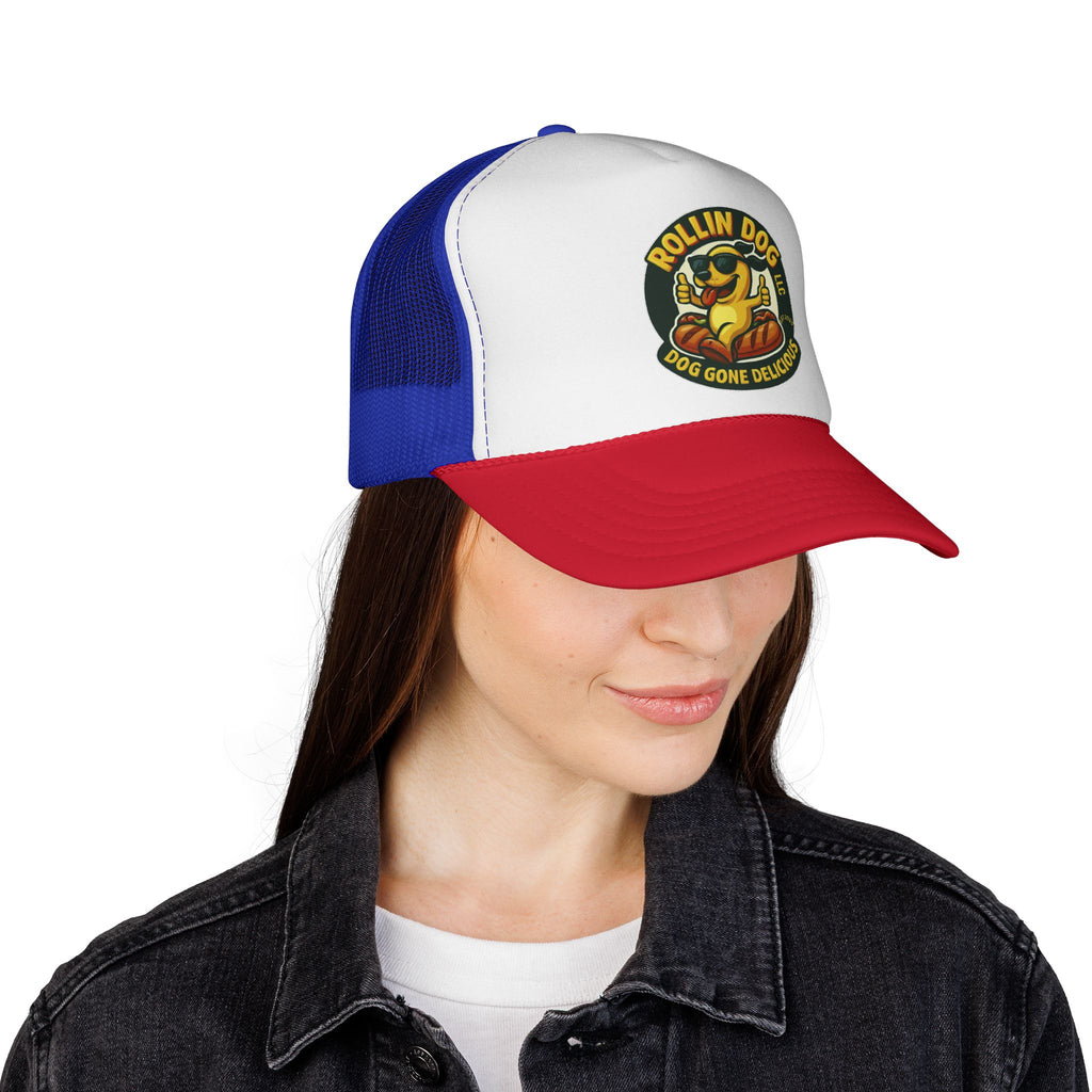 Original Trucker Hat — "Rollin Dog" Retro Hot Dog Logo Cap